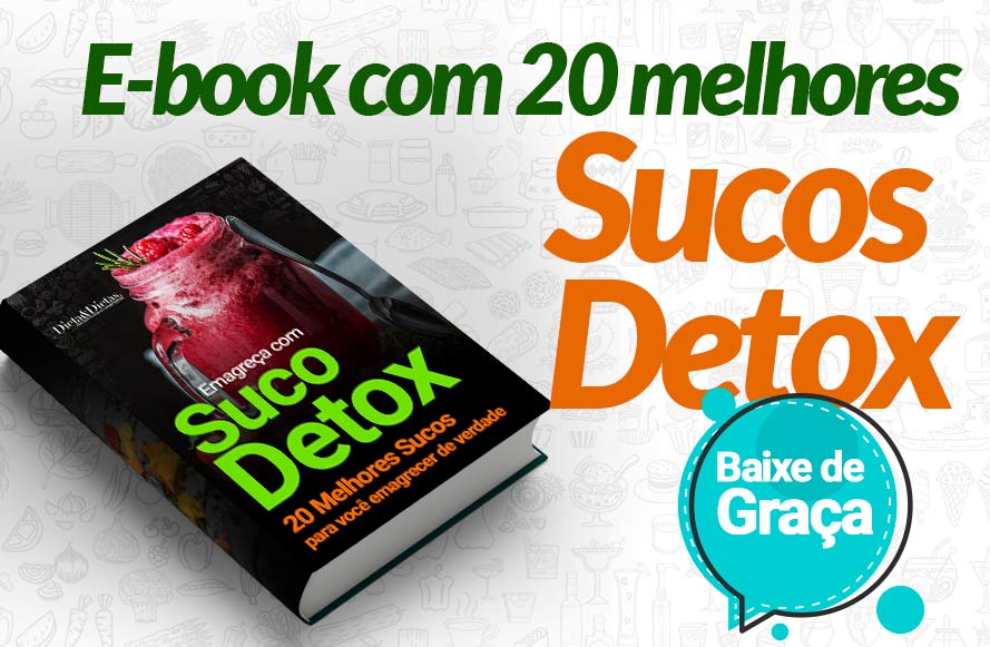 E-Book com 20 Melhores Sucos Detox